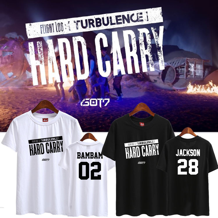 เสื้อยืด (T-Shirt) GOT7 Hard Carry (ชื่อเมมเบอร์)
