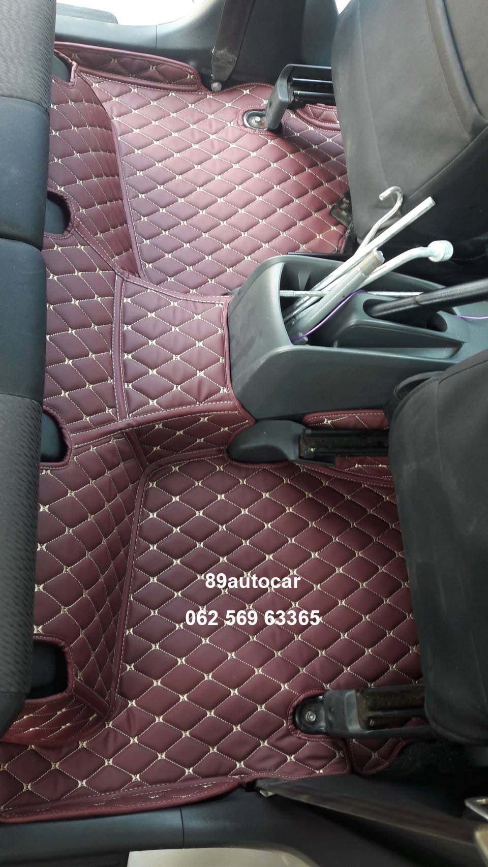 พรมรถยนต์ Toyota Avanza 2014 ปูพรม6D สีแดงเลือดหมู เต็มคัน