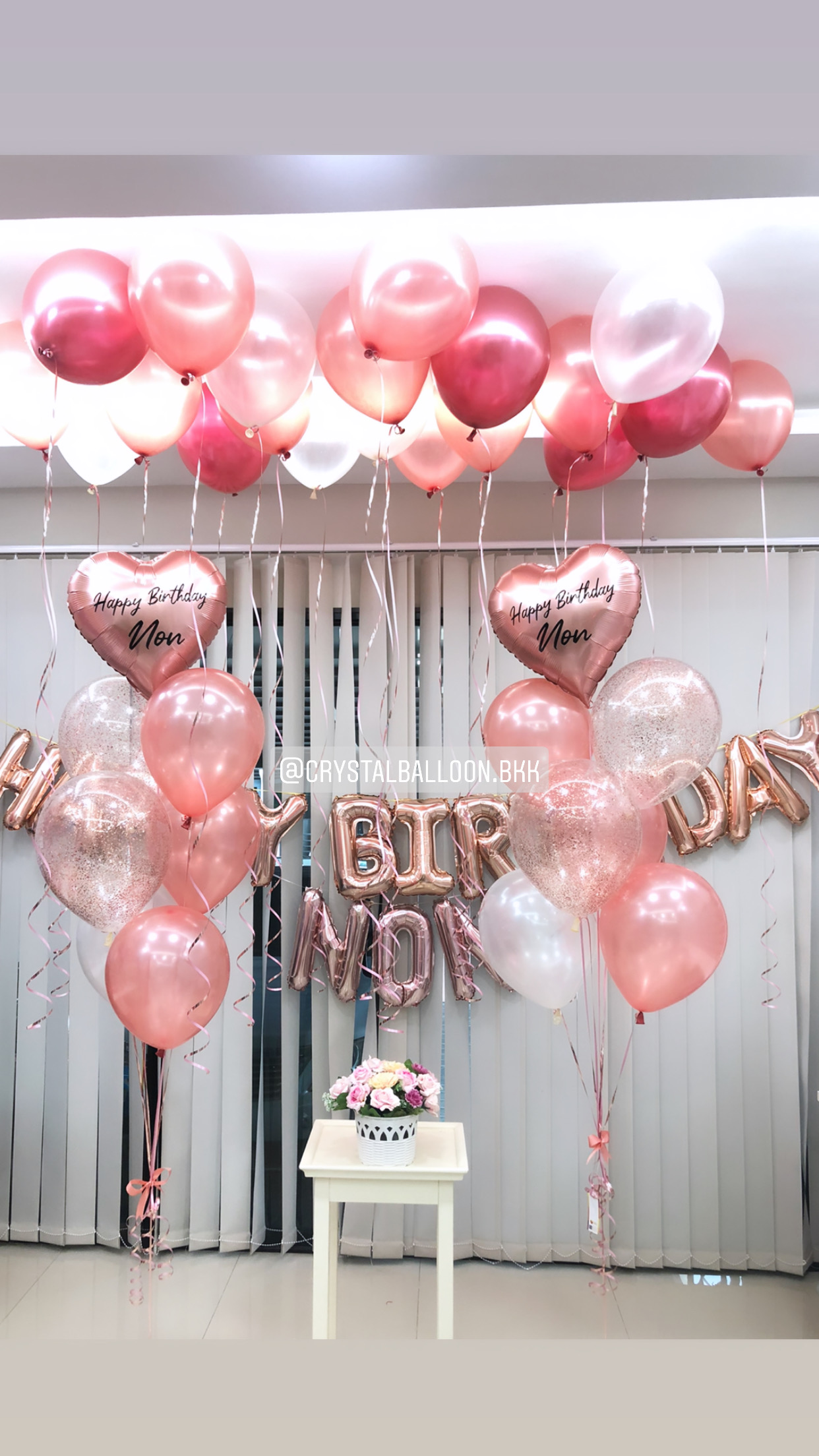 ลูกโป่ง วันเกิด ช่อลูกโป่งฟอยล์หัวใจ ขนาด 18" 2 ช่อ พร้อม ฟอยล์ตัวอักษร Happy Birthday,ตัวอักษร 3 ตัวอักษร,ลูกโป่งลอยฝ้า 20 ลูก,ลูกโป่งใส ใส่กลิตเตอร์ พร้อมตกเเต่ง สามารถเปลี่ยนสีลูกโป่ง/เปลี่ยนสี-ตัวอักษร/เปลี่ยนข้อความได้