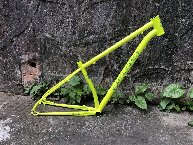 เฟรมเสือภูเขา เฟรมเซ็ต DARKROCK LVY 27.5 inch mountain bike frame 12*142มม. เฟรมโครโม 4130 สีเขียว