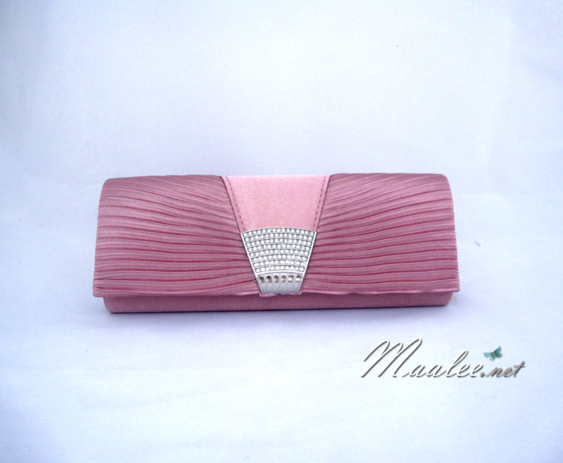 Sale พร้อมส่ง Evening Clutch กระเป๋าออกงาน สีชมพู