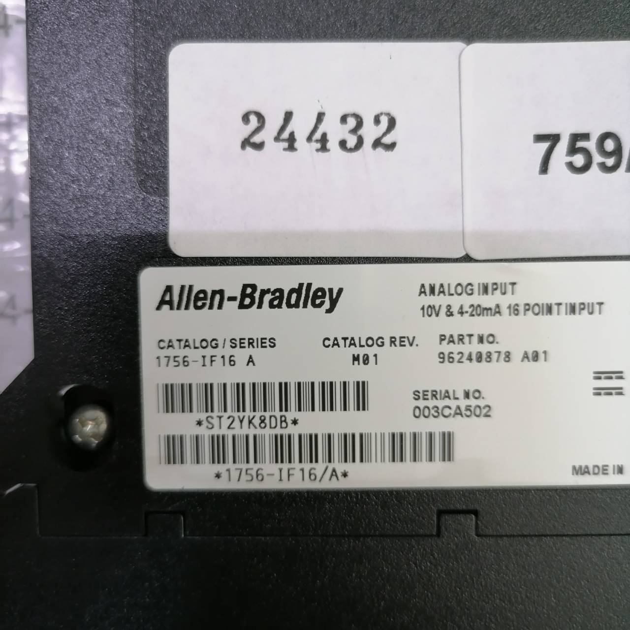PLC " ALLEN-BRADLEY " รุ่น 1756-IF16