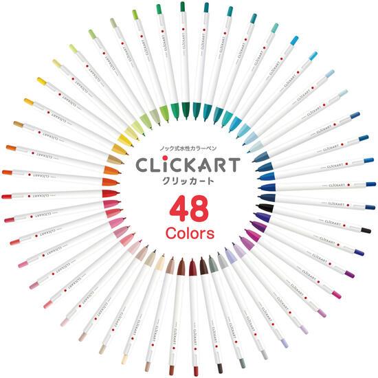 ไฮไลท์ปากกากดสุดปังจากญี่ปุ่น Zebra Clickart 48 สี รุ่น WYSS22-48C