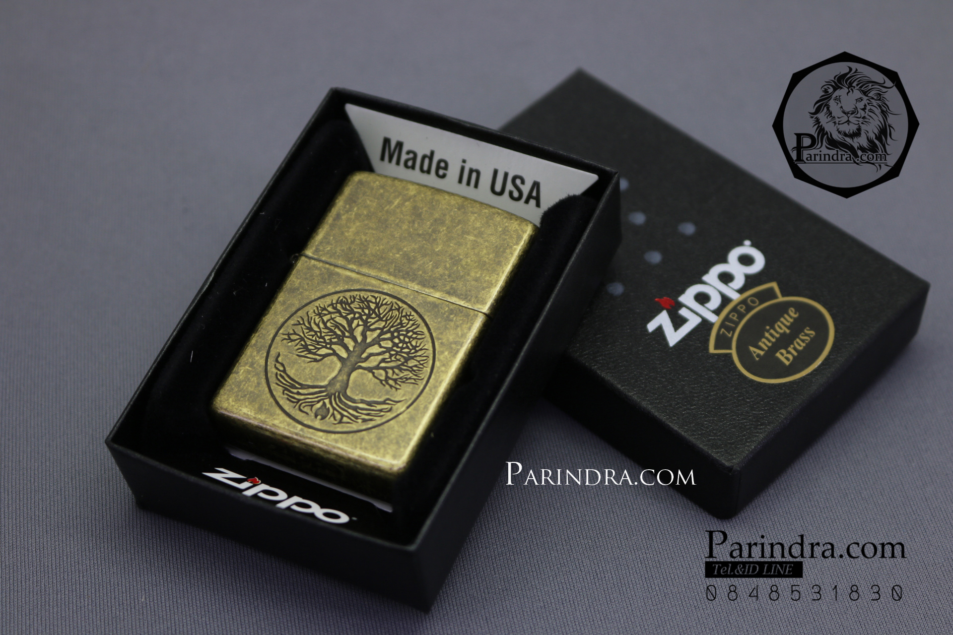 ไฟแช็ค Zippo แท้ ต้นไม้แห่งชีวิต "Tree of Life Antique Brass Finish" Lighter # 29149 แท้นำเข้า 100%
