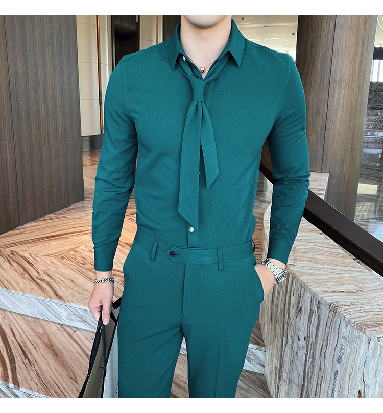 Pre-order เสื้อสูทชาย สีเขียว รุ่นสลิม