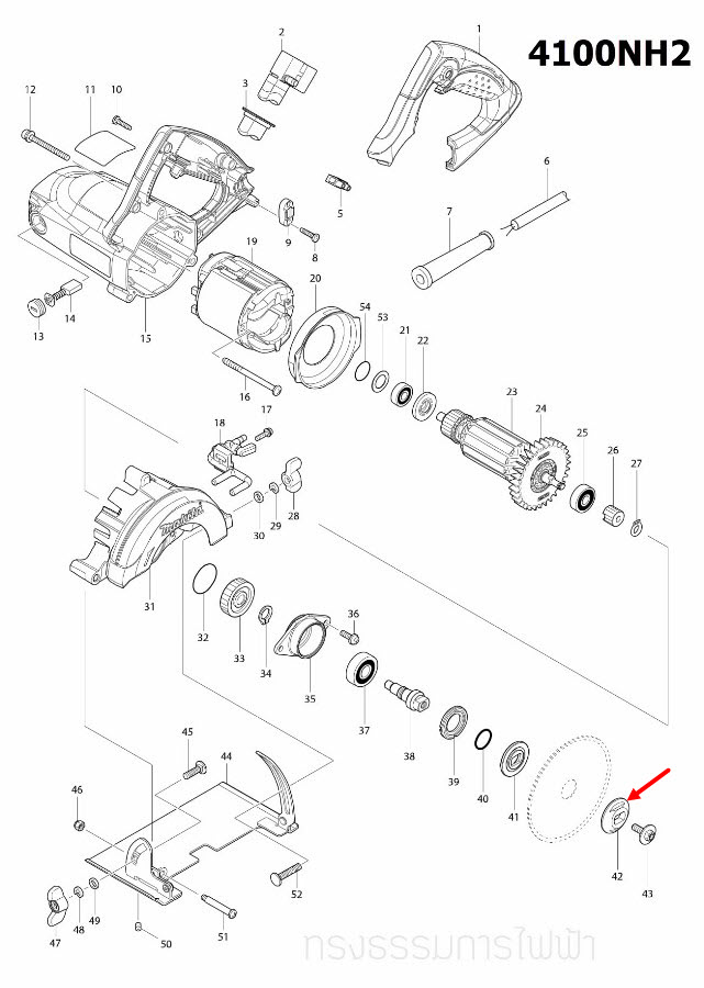 OUTER FLANGE 36 เครื่องตัดคอนกรีต Makita มากีต้า 4100NH2 [#42] Pn.224424-8 (แท้) ##
