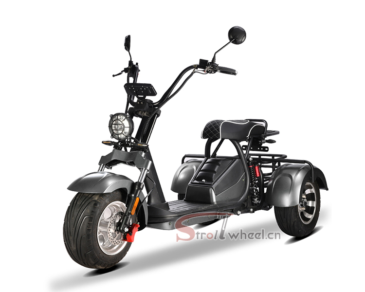 StrollWheel HM-3 รถสกูตเตอร์ไฟฟ้า 3 ล้อ Citycoco 2000W | แบตเตอรี่ 60V 20Ah | วิ่งไกล 50-60 กม. | สีหลากหลาย