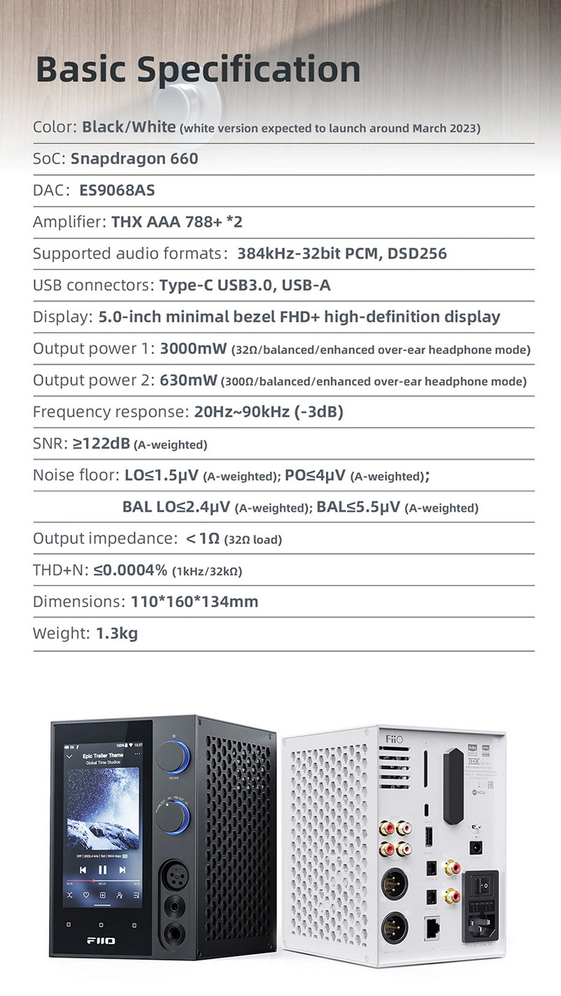 FiiO R7 เครื่องเล่นเพลงสตรีมมิ่งตั้งโต๊ะ DAP+DAC+AMP ครบจบในตัว รองรับ MQA, Roon Ready