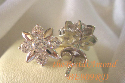 +++ต่างหูดอกไม้สวยเก๋คะ สวยมากคะ รหัสBE909RD +++