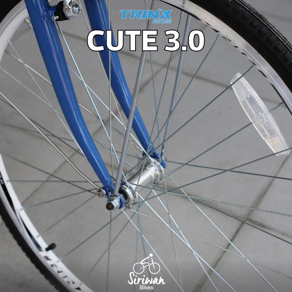 จักรยานแม่บ้าน TRINX CUTE3.0 CITY BIKE ล้อ 26 นิ้ว เกียร์ 7 สปีด เฟรมอลูมิเนียม NEW2023