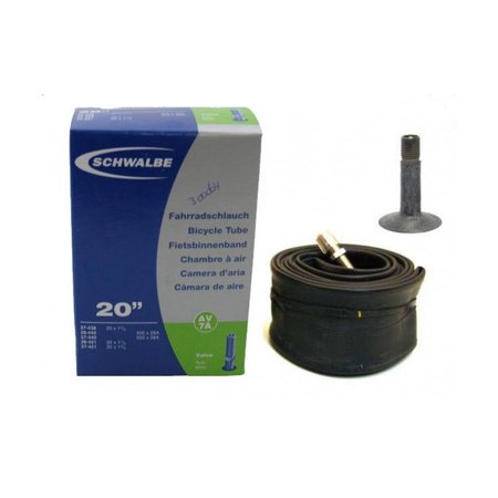 SCHWALBE ยางใน 20"x1 1/8-1 3/8, หัวใหญ่ (AV7A), มีกล่อง (ขอบ 451)
