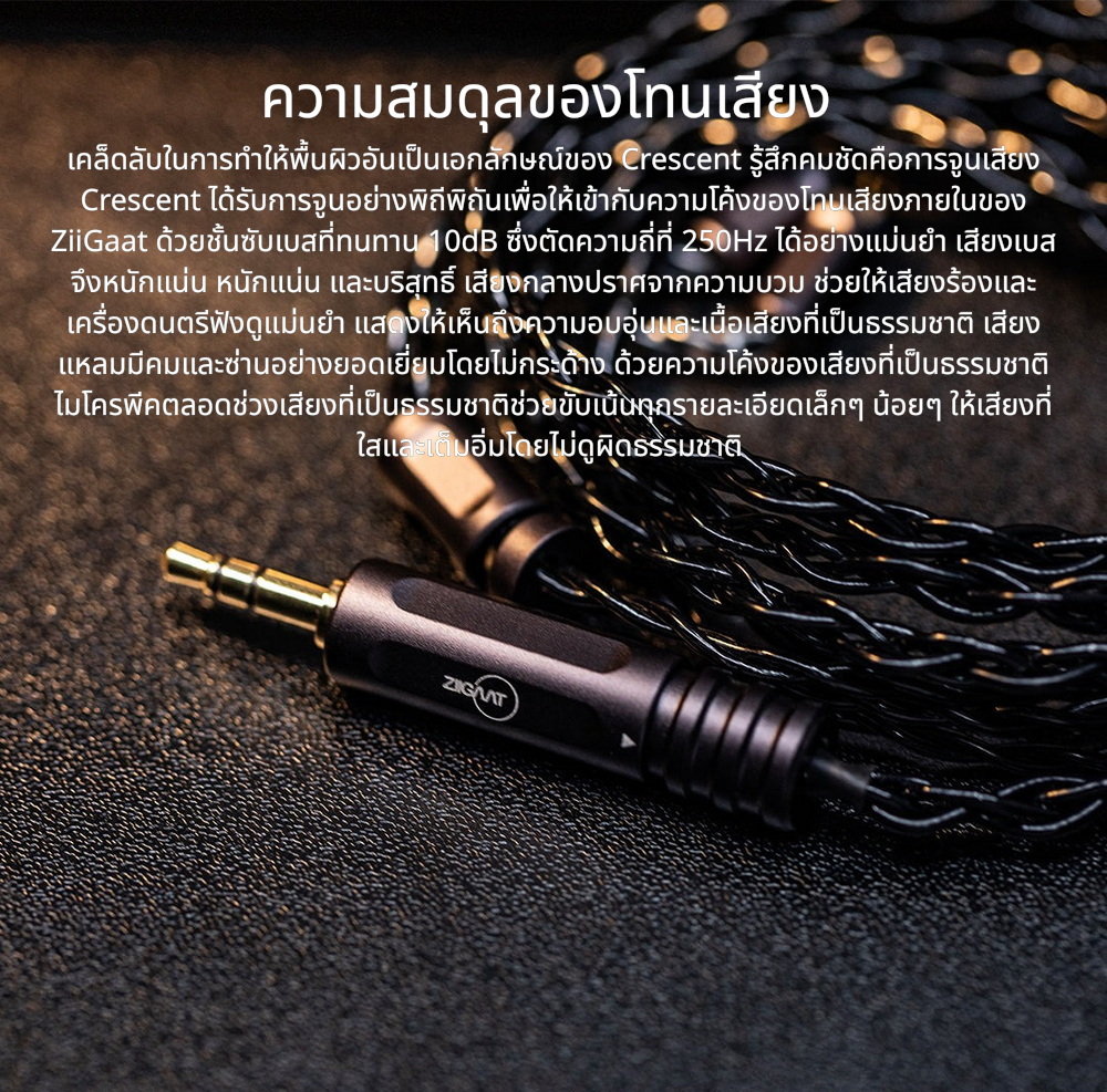 Ziigaat Crescent หูฟัง IEMs Hybrid 4 ไดรเวอร์ 2DD+2BA สำหรับนักฟังผู้หลงใหลในคุณภาพเสียง ประกันศูนย์ไทย