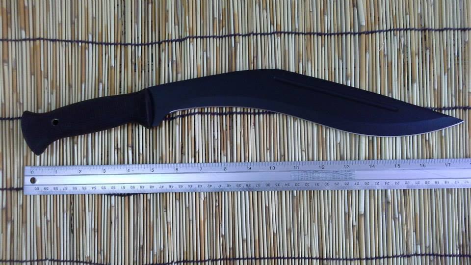 มีดใบตายกรูข่า COLD STEEL ฺBlack Kukri Knife รุ่น COLD STEEL 39LGKT O-1 (OEM)
