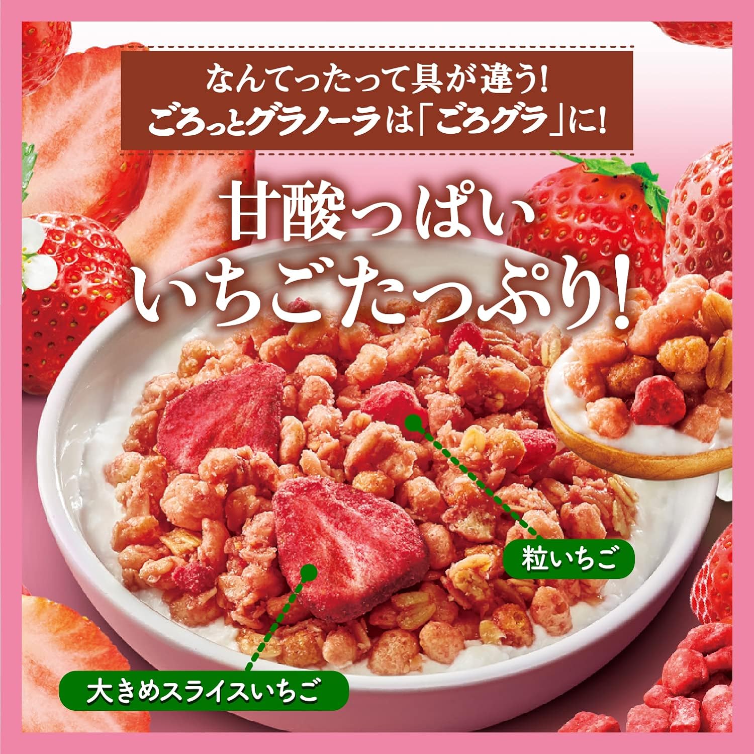 Nissin Cisco Gorogura 300g รุ่นเพิ่มธัญพืชรสชาติเข้มข้น รสช็อคโกแลต/รสสตรอเบอร์รี่