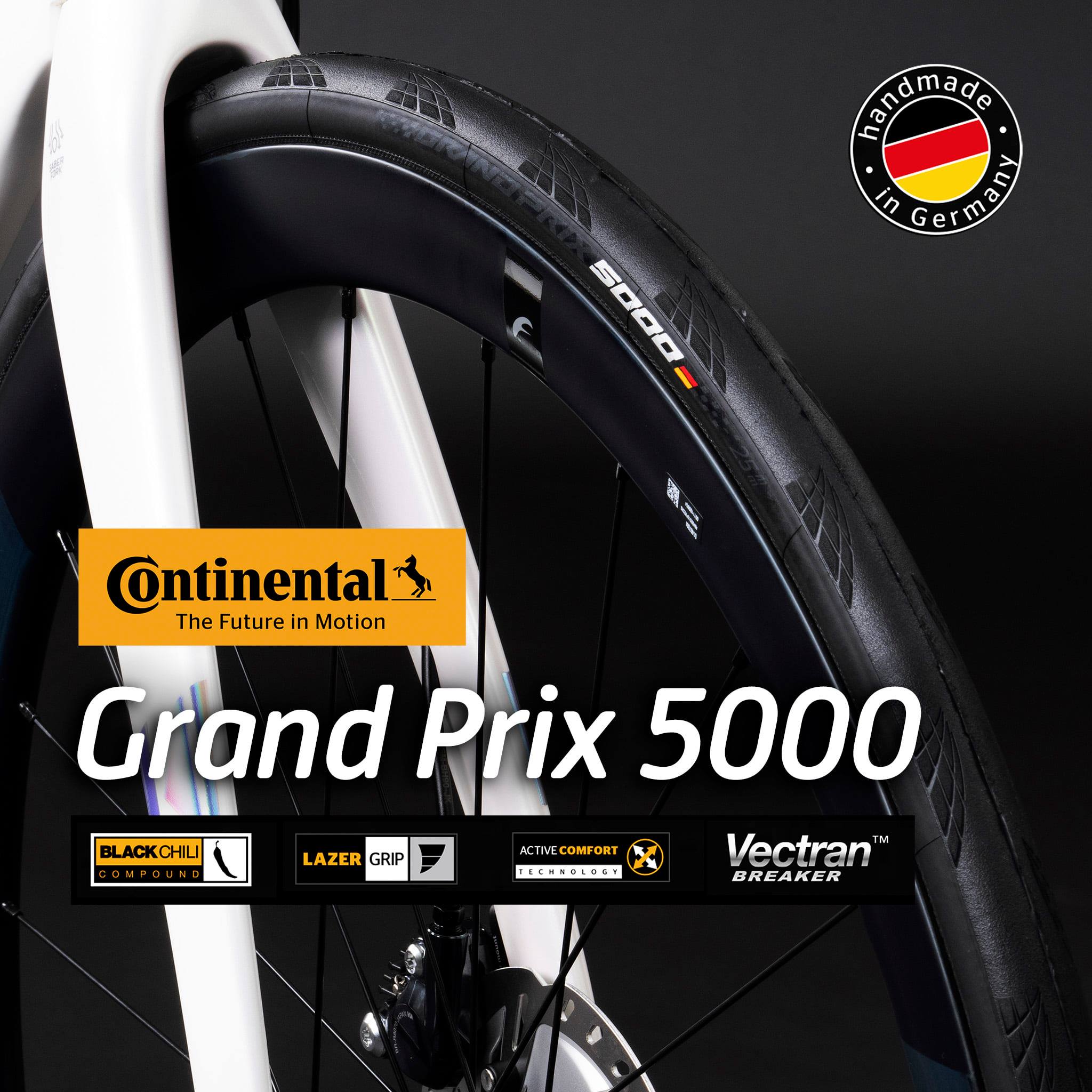 ยางนอกขอบพับ Continental Grand Prix 5000 S Folding Tyre ขอบงัด, 23-622 (700 x 23C), 700x25c, G.P 5000
