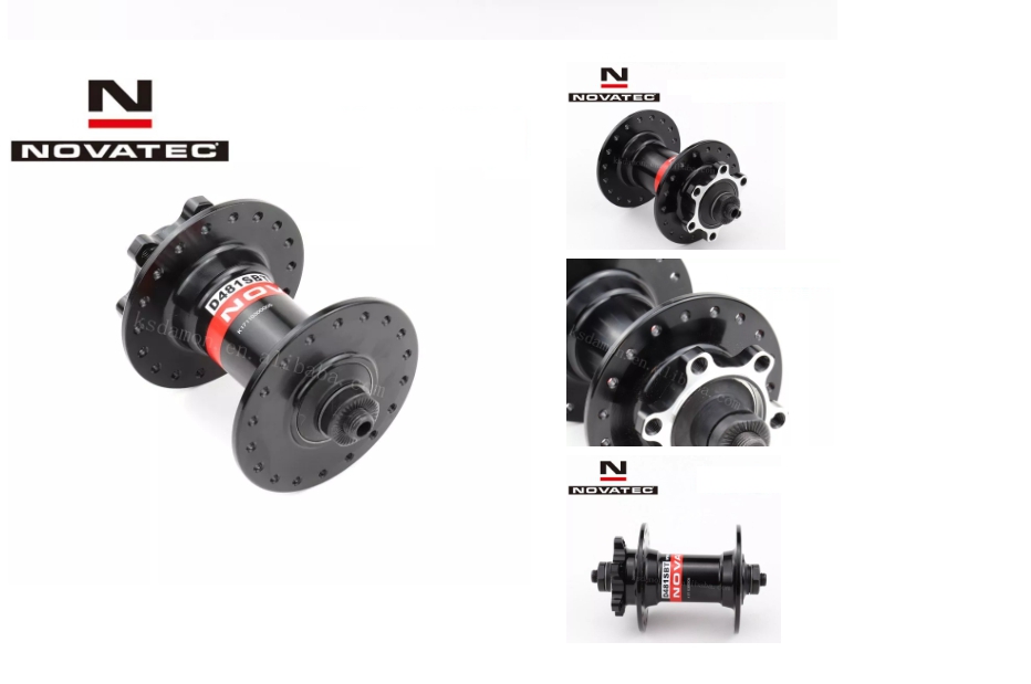 ดุมเสือภูเขา ดุมดิส Novatec 6 รู ซีลแบริ่ง D042SB+D841SBT หน้า/หลัง 32H โม่อลู สีดำ และสีแดง ปี 2019