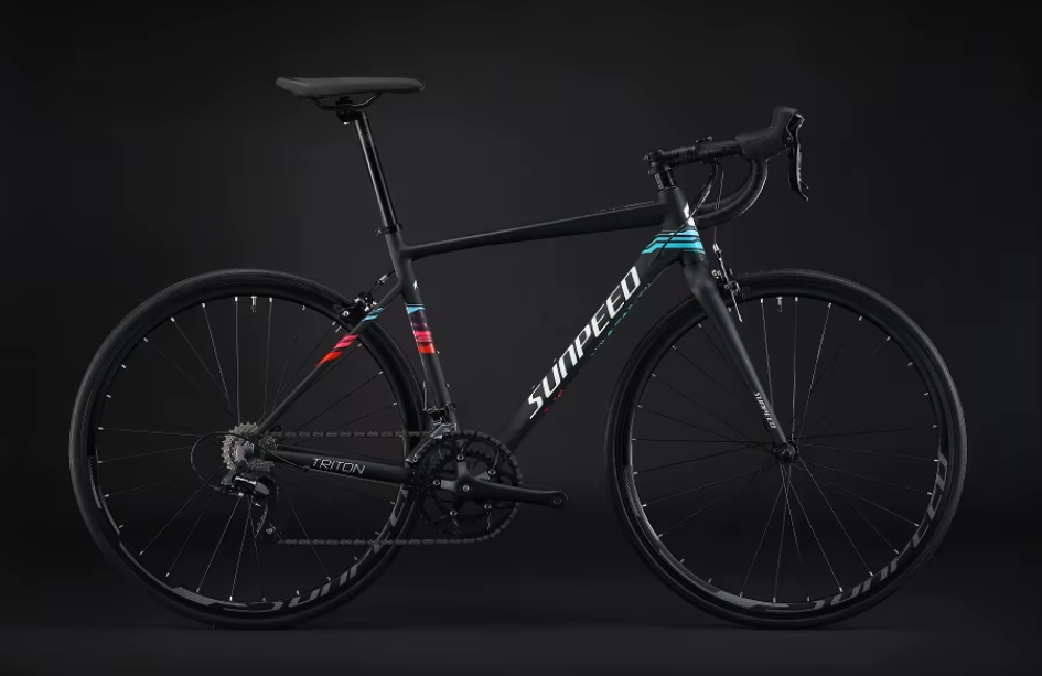 จักรยานเสือหมอบ SUNPEED TRITON | เฟรมอลูมิเนียม | เกียร์ SENSAH REFLEX 16 สปีด | ล้อ 700C | สีเทา น้ำเงิน ดำ