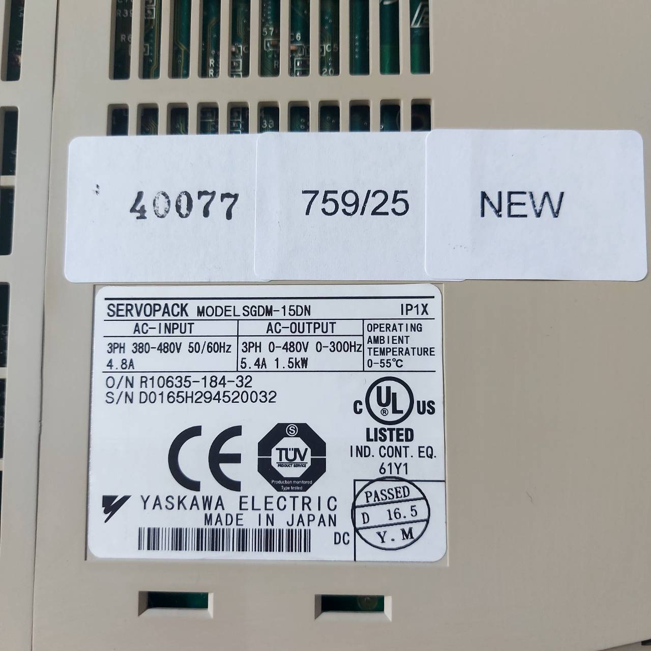 SGDM-15DN SERVOPACK " YASKAWA "