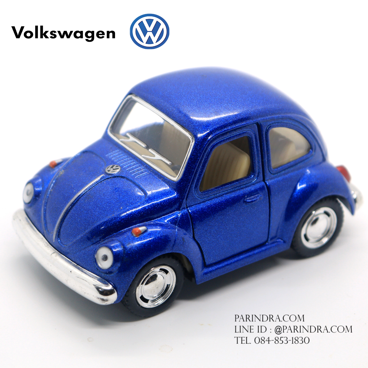 โมเดลรถเหล็ก รถเต่า Volkswagen 1967 ย่อส่วน Short Body สีน้ำเงิน