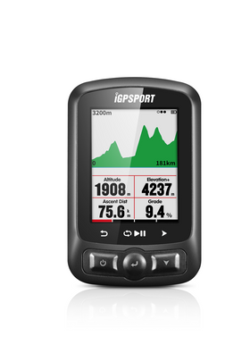 ไมล์จักรยาน IGPSPORT IGS618 ANT+ ฟังก์ชั่นเครื่อง GPS หน้าจอสี เมนูภาษาไทย