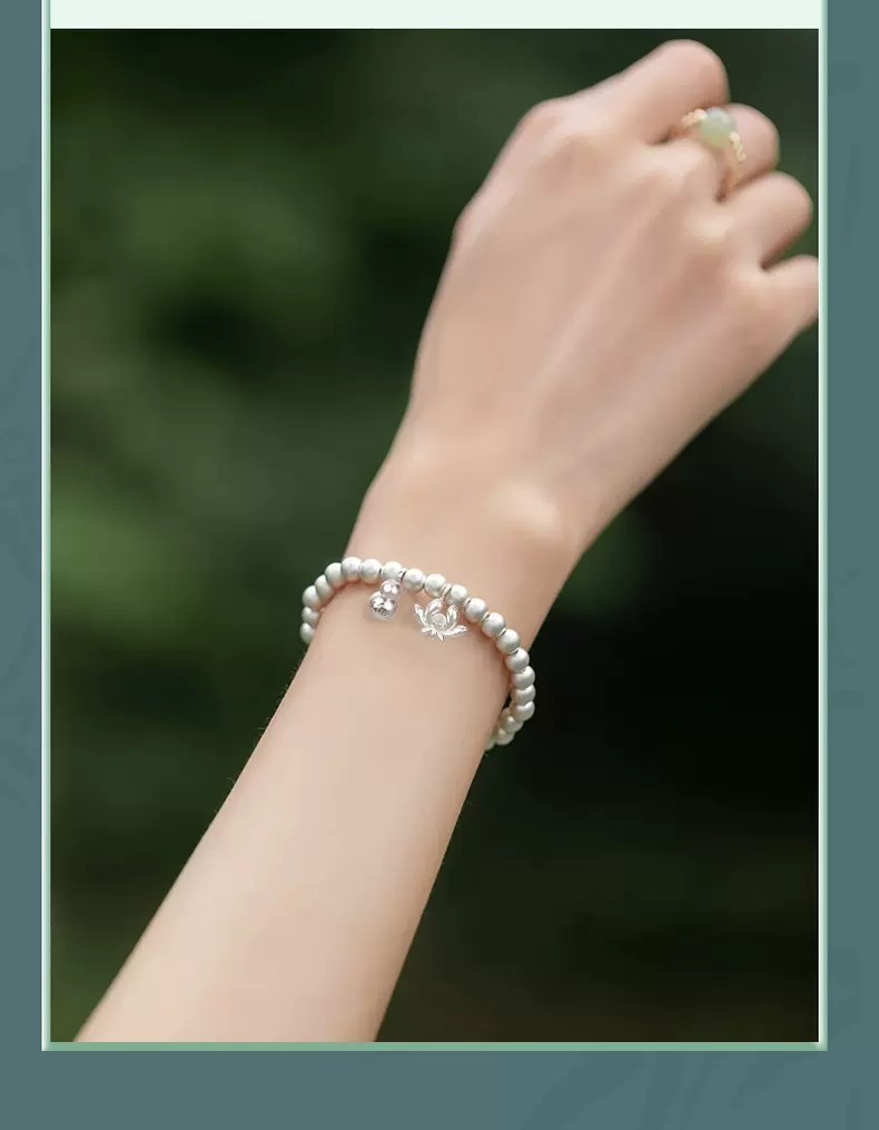 กำไลลูกปัดเงิน ซีรี่ย์ หอดอกบัวลายมงคล (Official Goods)