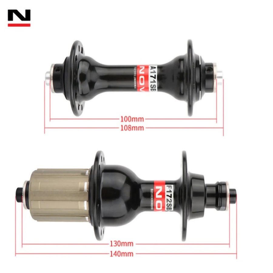 ดุมเสือหมอบ Novatech หน้า/หลัง v-brake โม่อลูฯ A171SB/ F172SB Super Light 4 Hub 20H/24H 8/9/10/11Speed