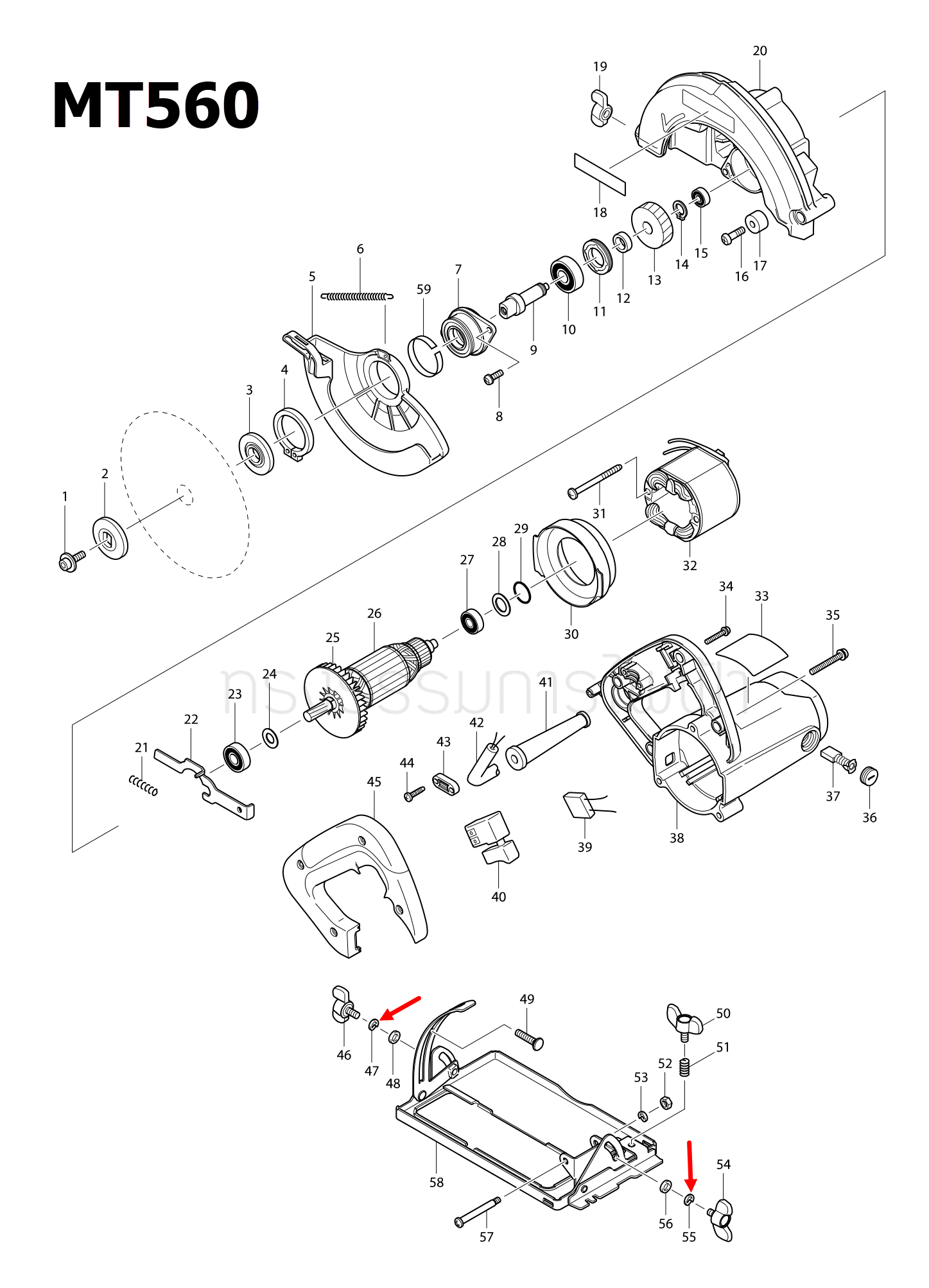 SPRING WASHER 6 Maktec มาคเทค MT560, MT580, MT583, Makita มากีต้า 2414, 2414NB, 4100NB, 4100NH, 4100NH2, 5103N, 5201N, 5401N, 5900B, N5900B Pn.942151-2 (แท้) ## (*)