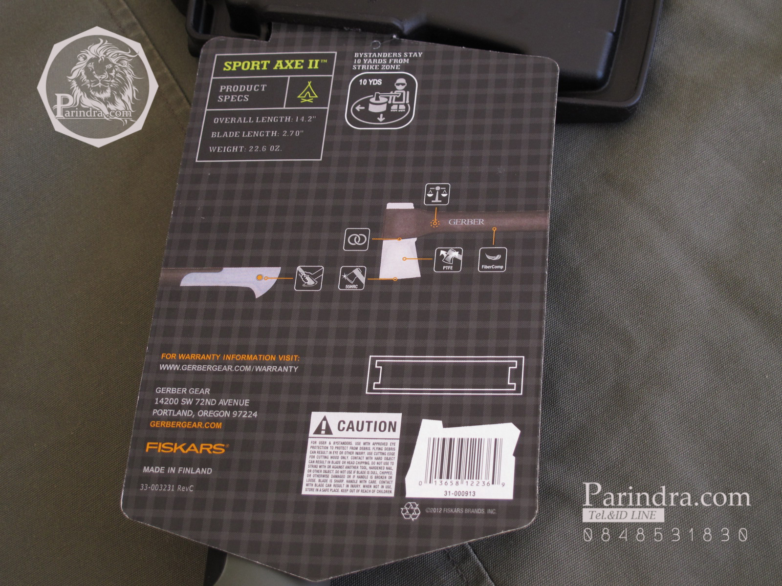 ขวานเดินป่า ขวาน GEBER CAMPING AXE ด้ามABS ขนาด 14 นิ้ว (OEM)