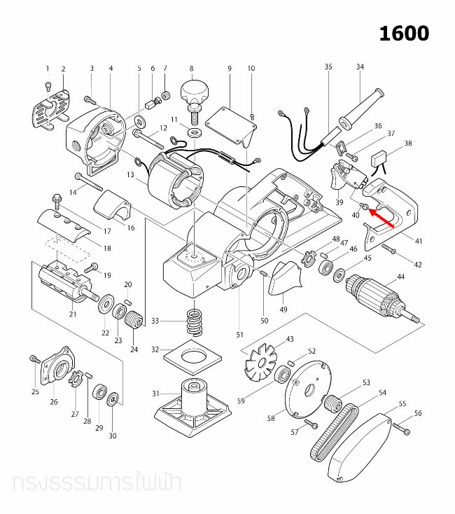 PAN HEAD SCREW M4X8 Makita มากีต้า 1600, 1804N, 1805N, 3501N, 5103N, 5201N, 5401N, 5402, 6905B Pn.911106-8 (แท้) ##