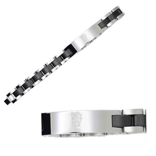 สร้อยข้อมือ ที่ระลึก เชลซี ของแท้ 100% Chelsea official Stainless steel gents bracelet in box with crest สลักโลโก้ สวยงามปราณีตมาก เป็นของฝาก ของสะสม ของขวัญแด่คนสำคัญ