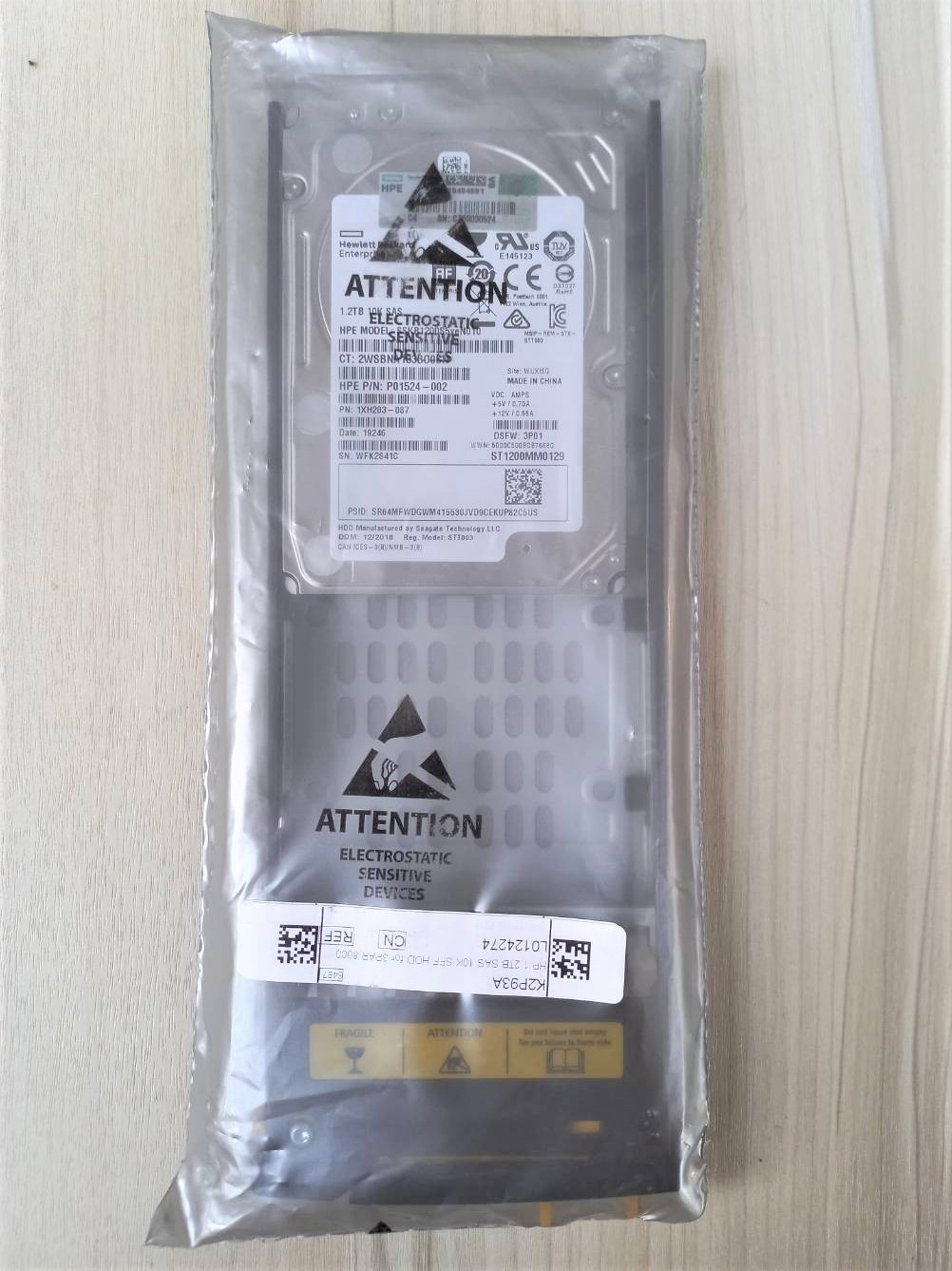 K2P93B P03798-001 802274-001 HPE StoreServ 8000 1.2TB 10kRPM 2.5in SAS-6G 3PAR HDD.