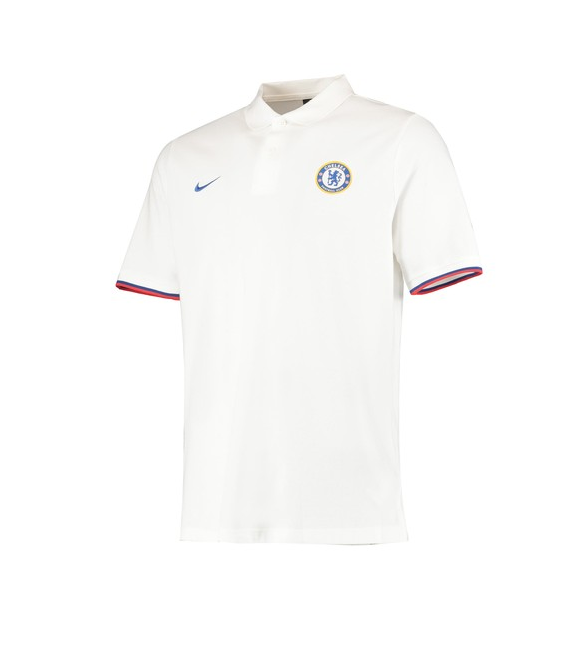 เสื้อโปโลเชลซี Crew Pique สีขาวของแท้