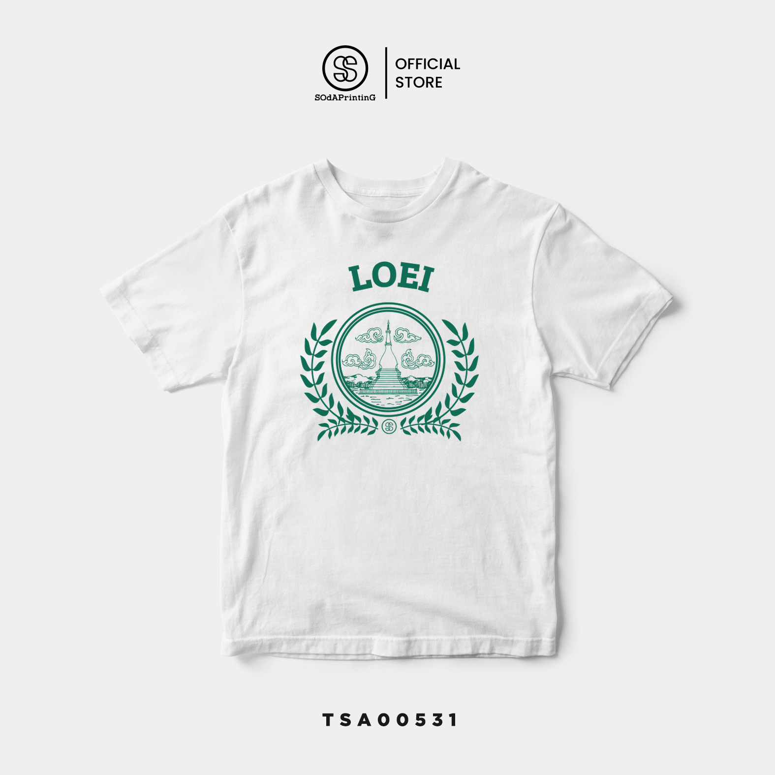 เสื้อยืด พิมพ์ลาย ตราสัญลักษณ์จังหวัดเลย Loei รหัส TSA00531 #ตราสัญลักษณ์จังหวัด #SOdAtee #SOdAPrintinG