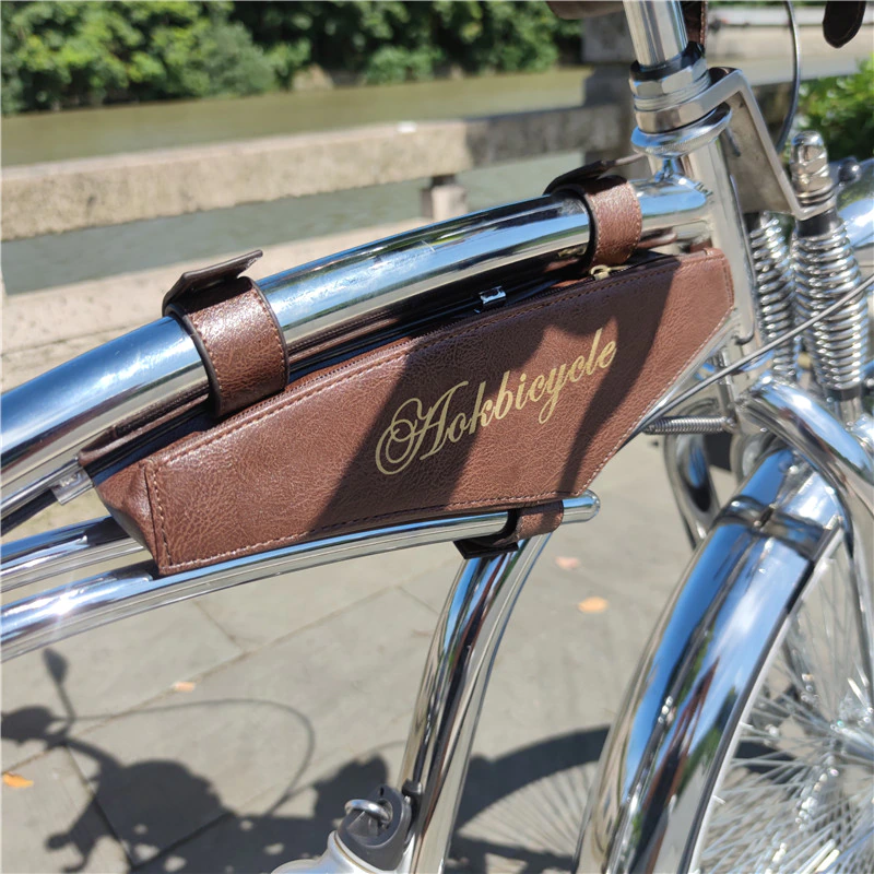 จักรยานครุยเซอร์ AOK BIKE Cruiser Beach bike เฟรมเหล็กชุบโครเมี่ยม ตะเกียบคู่ เกียร์ชิมาโน่ 7 สปีด ล้อขนาด 24 26 นิ้ว มาพร้อมกระเป๋า 3 ใบสไตล์วินเทจ