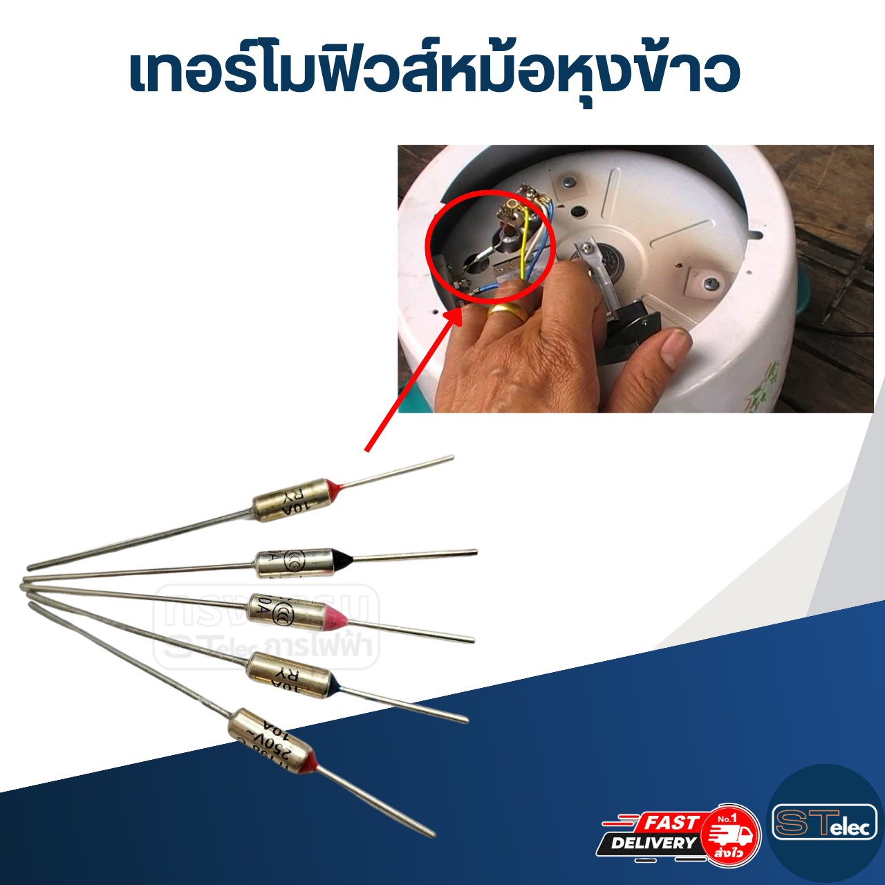 เทอร์โมฟิวส์ 129องศา 10A 250V