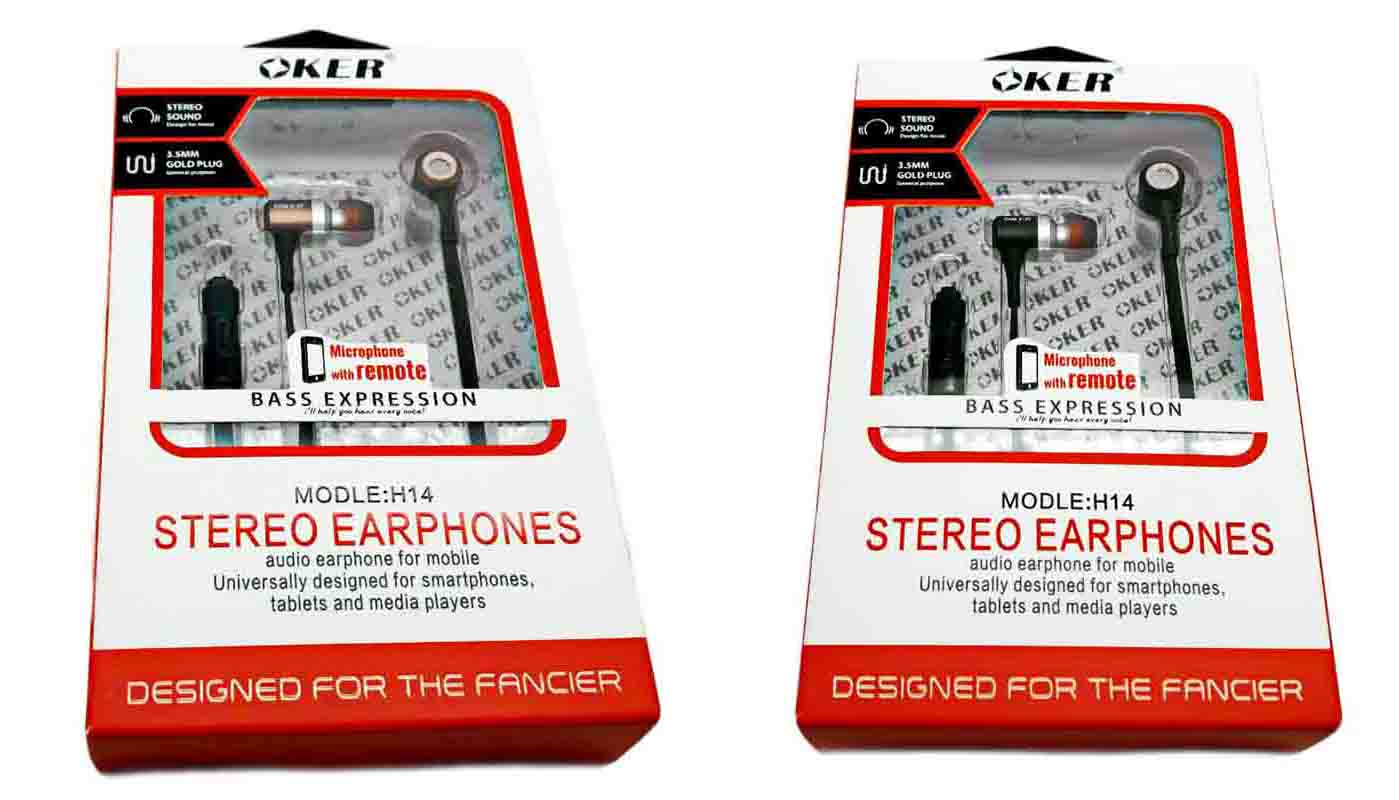 ขาย OKER H14 หูฟังมีไมค์พร้อมรีโมท เบสลึก เสียงคมชัดทุกย่าน รองรับเครื่องเล่นเพลงแจ็ค 3.5 ทุกชนิด