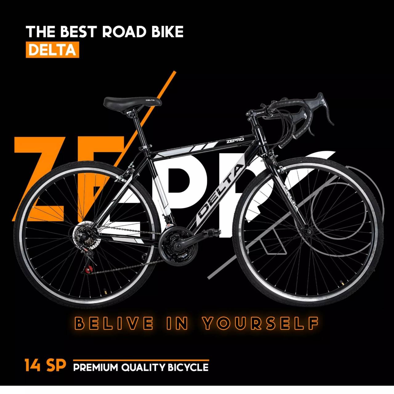 จักรยานเสือหมอบ Coyote Zepro เฟรมเหล็ก ล้อ 700C, 14 สปีด ปี 2023
