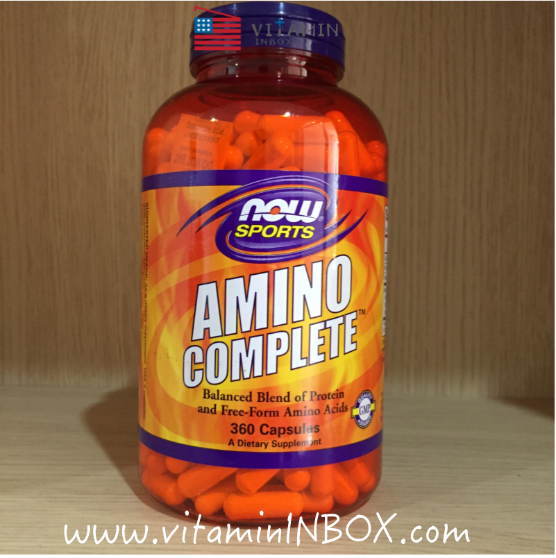 # สร้างกล้ามเนื้อ # Now Foods, Amino Complete, Balanced Blends of Amino Acids, 360 Capsules