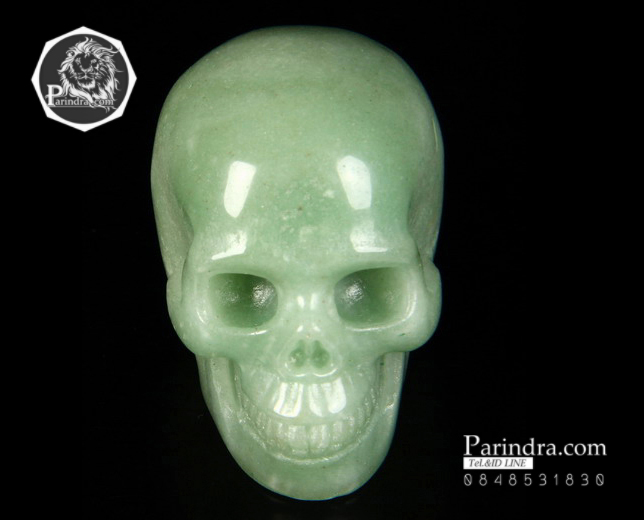 หินแร่ AVENTURINE แกะสลักรูปหัวกระโหลก SKULL #SKC001