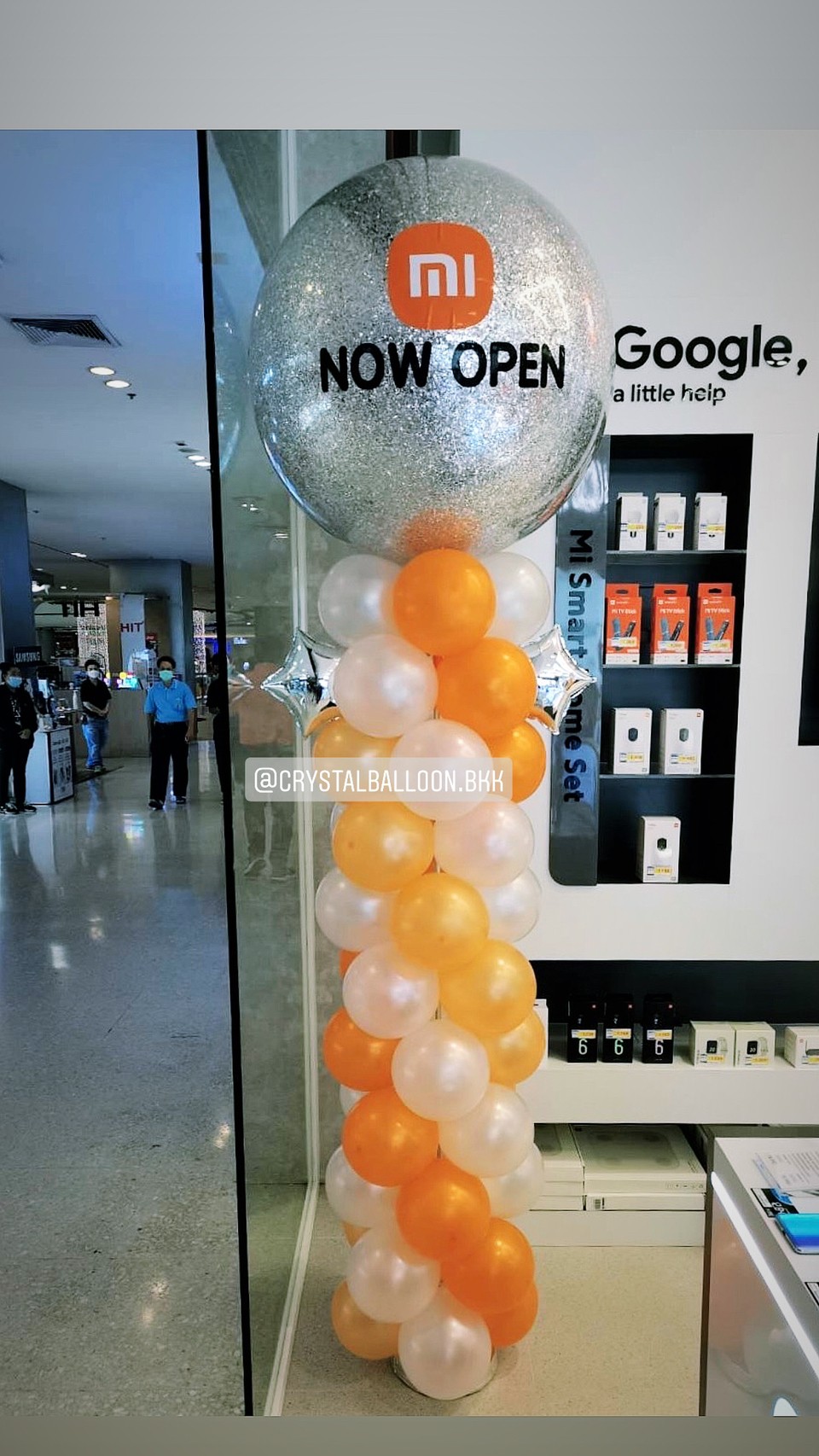 เสาลูกโป่ง เปิดร้าน Bubble 36" Theme สีส้ม พร้อมตกแต่ง สามารถเปลี่ยนสีลูกโป่ง/เปลี่ยนข้อความ/เปลี่ยนขนาดได้