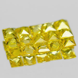 บุษราคัมบางกะจะ 1.60 กะรัต 15 ชิ้น