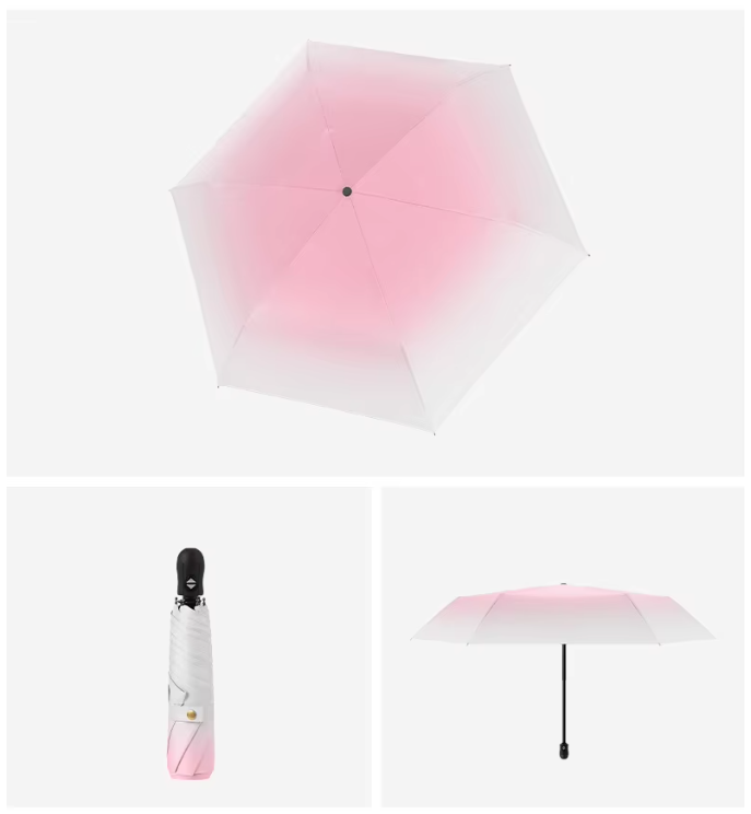 ร่มพับ 3 ตอน 6 ก้าน 21 นิ้ว UV Ultra Slim เปิด-ปิด อัตโนมัติ รุ่น LY-SS190601261 (ร่มเบา)