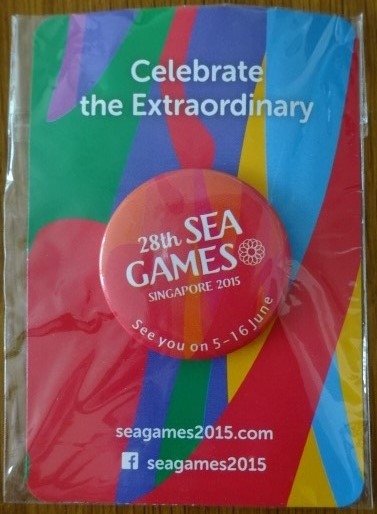 เข็มกลัด การแข่งขันกีฬาซีเกมส์ - ซีเกมส์ ครั้งที่ 28 สิงคโปร์ 2015 ใหม่ / SEA GAMES International Sports Tournament Pin - 28th SEA GAMES SINGAPORE 2015 NEW