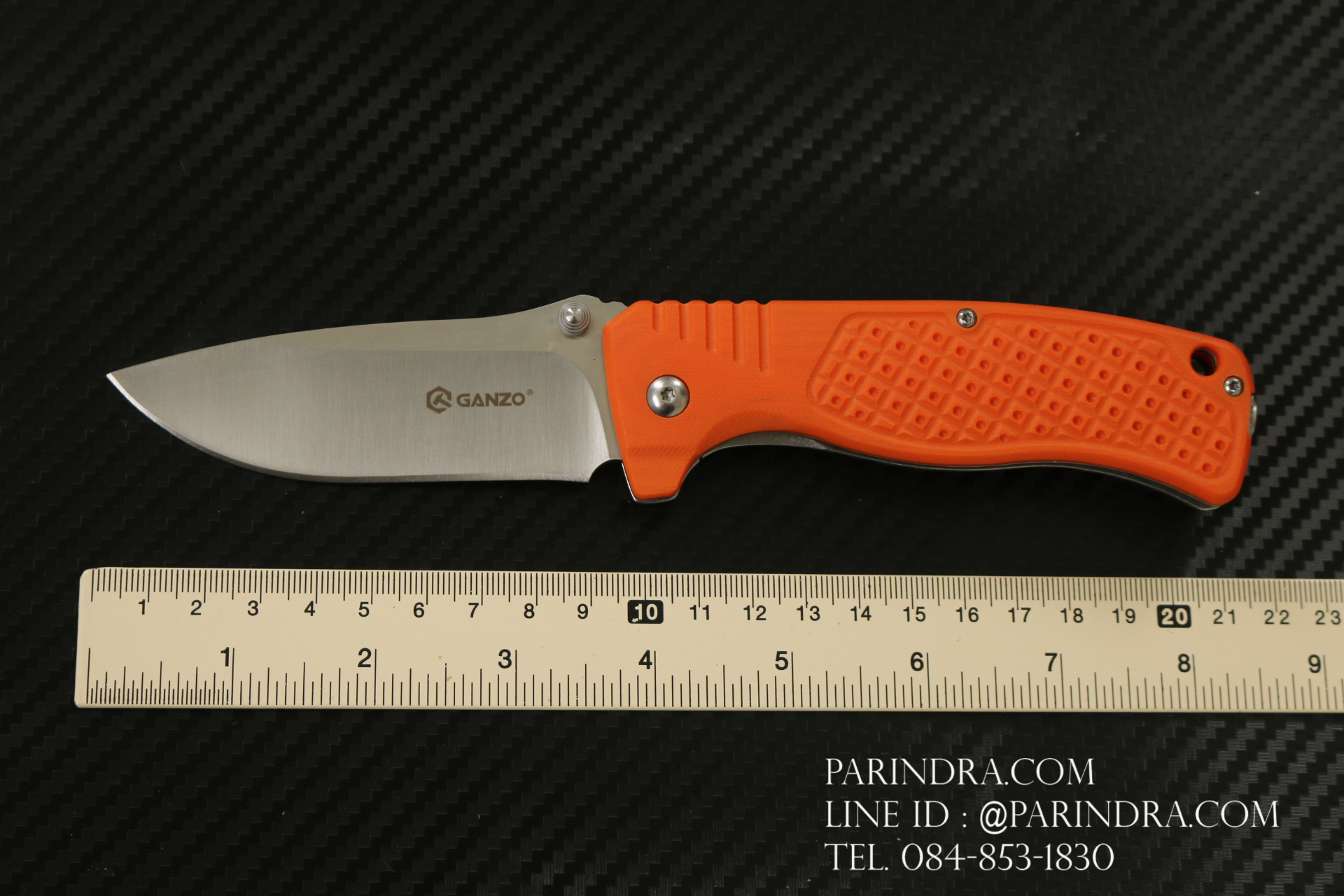มีดพับ Ganzo กานโซ่ รุ่น G722 OR สีส้มแสด หนาถึก แข็งแกร่ง ของแท้ 100%