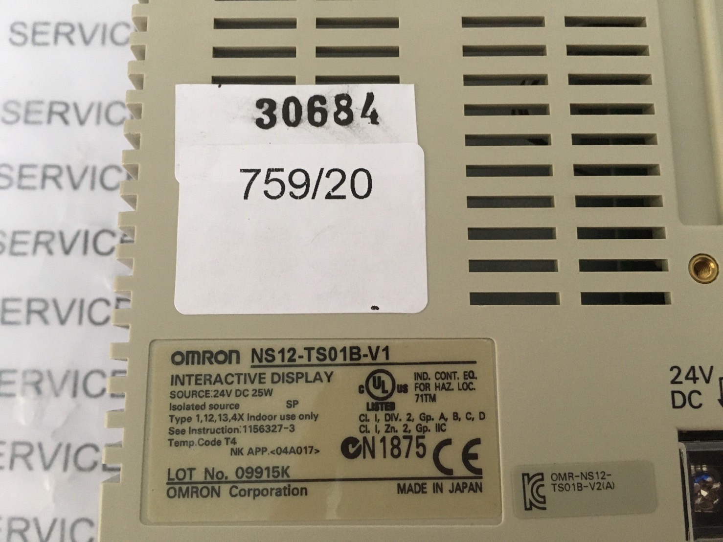 NS12-TS01B-V1 HMI " OMRON "