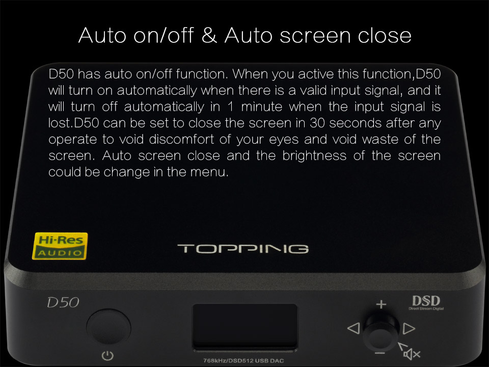 ขาย TOPPING D50 DAC ตั้งโต้ะระดับ Hi-Res รองรับ DSD512 , iOS , Android , Windows , MAC