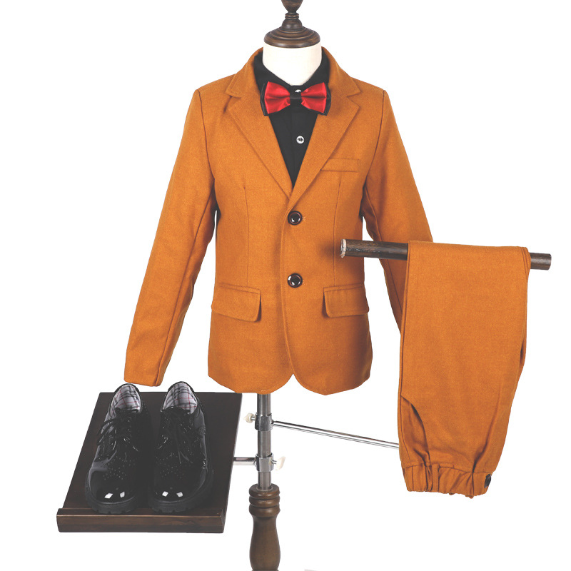 Pre-order ชุดสูทเด็กชาย สีน้ำตาลทอง