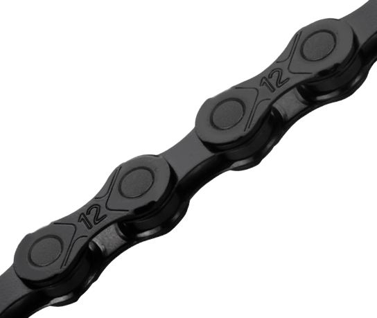 โซ่เกียร์ KMC 12 สปีด รุ่น DLC12 น้ำหนักเบา ยาว 126 ข้อ มีข้อโซ่ปลดเร็ว แพ็คกล่อง DLC ขนาด: 1/2" x 11/128"