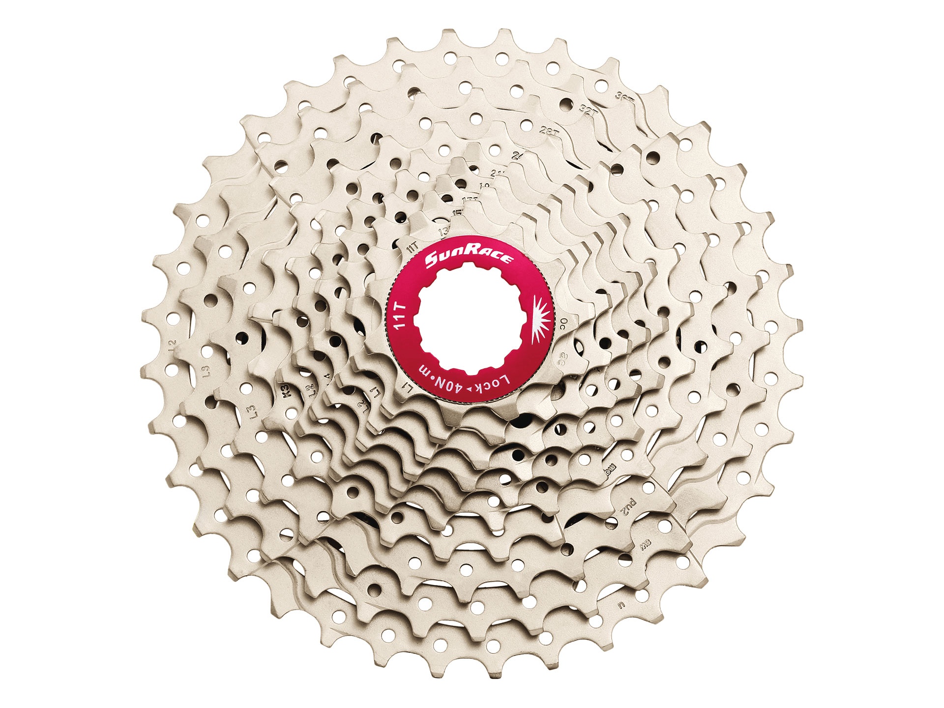 เฟือง SunRace CS-MX0 10-speed Cassette 11-36T TOP แดง