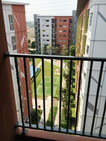 ให้เช่า พลัมคอนโด พาร์ค รังสิต ชั้น 8 ขนาด 22 ตร.ม.เฟอร์ครบ มีเครื่องซักผ้า ใกล้ ม.กรุงเทพ